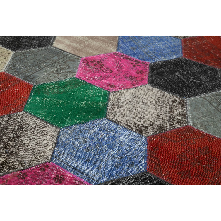 Rug N Carpet One-of-a-Kind Hand-Knotted 1970s 6'7" x 10' Wool Area Rug